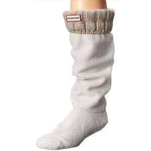 1 Pair Hunter Tall Boot Cable Knit Socks Greige X-Large